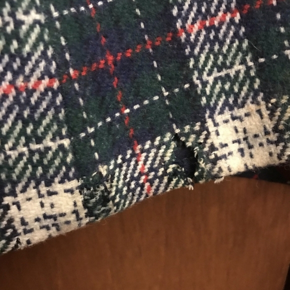 Vintage Pendleton 100% Wool Trench Coat unique gingham long coat - Picture 6 of 7